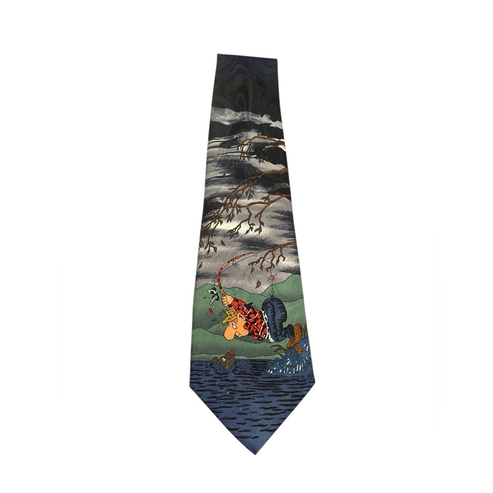 Hot Cakes Colorful Cartoon Fishing Tie 🆕